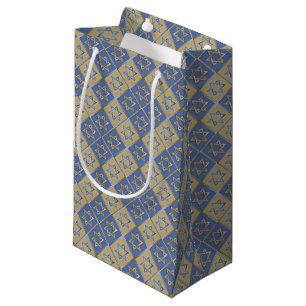 Petit Sac Cadeau Gold Blue Star de David Art Panels