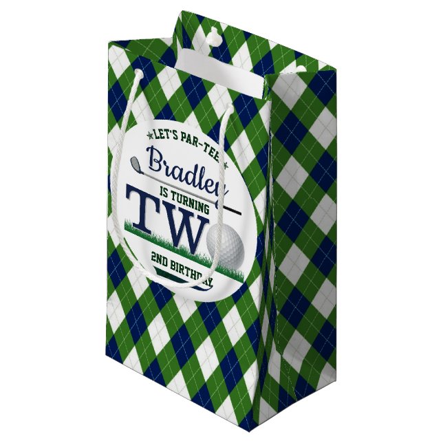 Petit Sac Cadeau Golf PAR-TEE 2e anniversaire (Devant Angle)