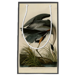 Petit Sac Cadeau Grand Héron bleu d'Audubon Marais Oiseau