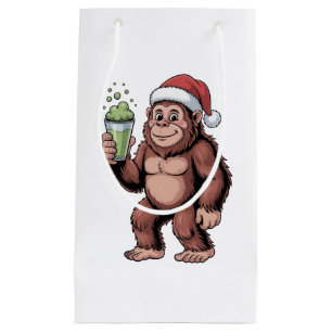 Petit Sac Cadeau Grand Noël Sasquatch amateur de Matcha