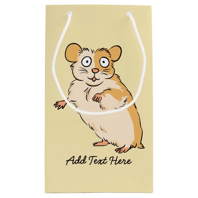 Petit Sac Cadeau Graphique fait sur commande mignon de hamster (Dos)