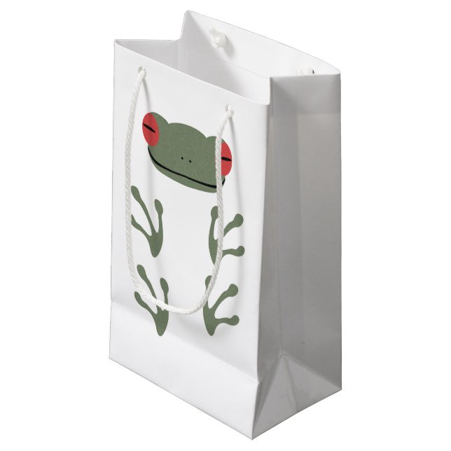 Petit Sac Cadeau Grenouille (Devant Angle)