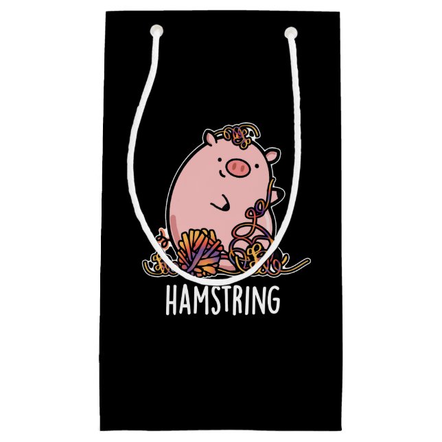 Petit Sac Cadeau Hamstring Funny Pig Pun Dark BG (Devant)