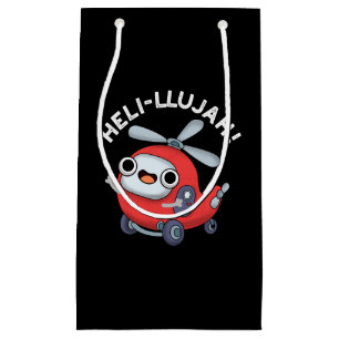 Petit Sac Cadeau Heli-llujah Funny Helicopter Pun Dark BG