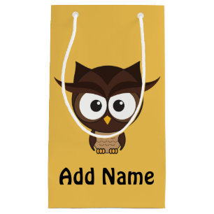 Petit Sac Cadeau hibou Brown