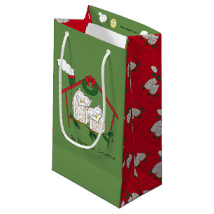 Petit Sac Cadeau Hibou Noël mignon Enfants