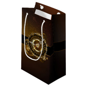 Petit Sac Cadeau Horloge Steampunk avec des engrenages anciens