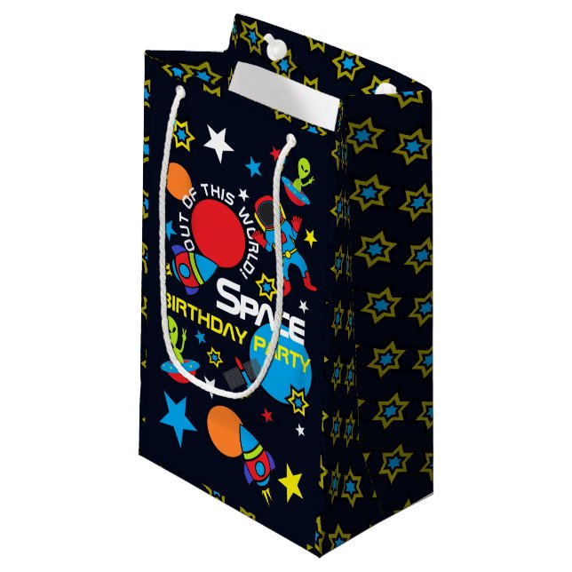 Petit Sac Cadeau Hors de ce monde !, Anniversaire (Devant Angle)