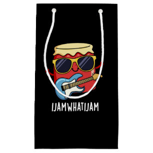 Petit Sac Cadeau I Jam What I Jam Funny Music Food Pun Dark BG