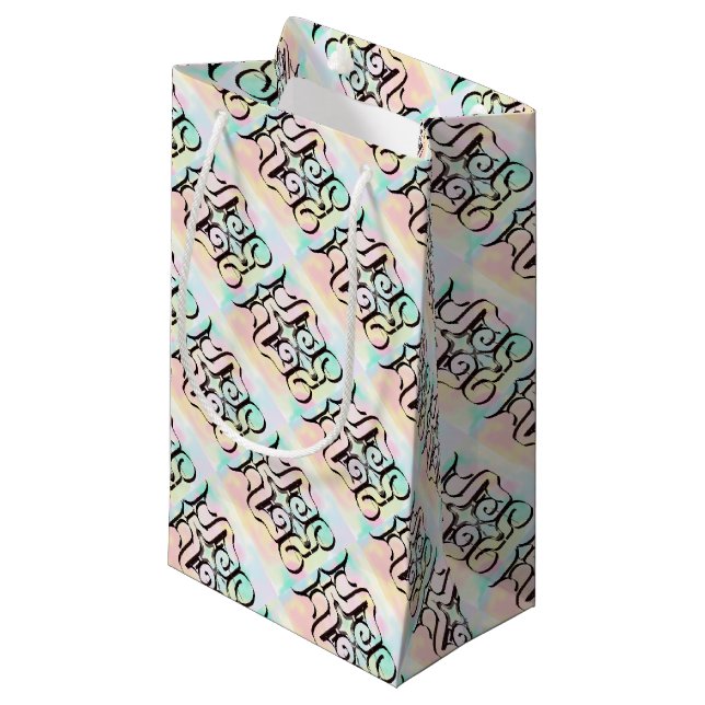 Petit Sac Cadeau illustrations de couleurs (Devant Angle)