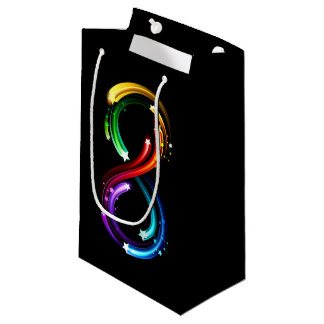 Petit Sac Cadeau Infinity symbol of rainbow comets