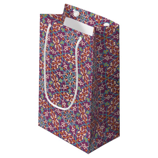 Petit Sac Cadeau Inspiration Mandala 5 (Devant Angle)