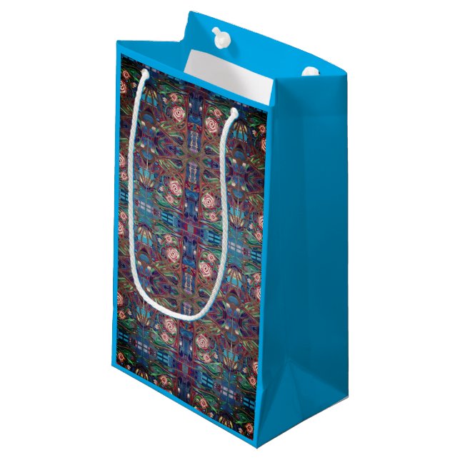 Petit Sac Cadeau Jardin rose (Devant Angle)