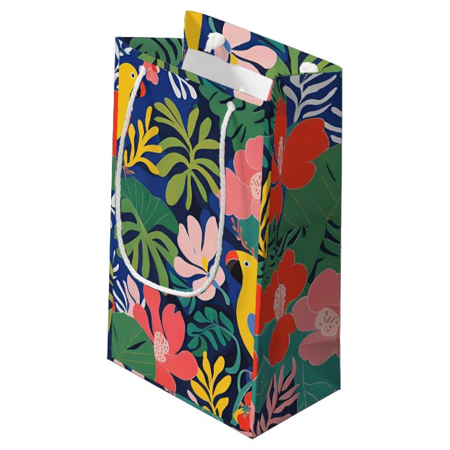 Petit Sac Cadeau Jardin tropical Expressionnisme moderne Oeuvre d'a (Dos Angle)