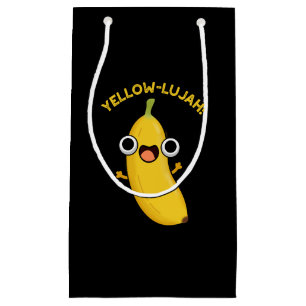 Petit Sac Cadeau Jaune Luja Funny Banana Pun Dark BG