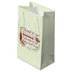 Petit Sac Cadeau Je bois la citation drôle de vin