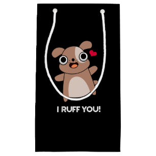 Petit Sac Cadeau Je vous écrase drôle Chien Pun Dark BG
