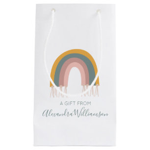 Petit Sac Cadeau Joli Boho Rainbow Un Cadeau De Personnalisé