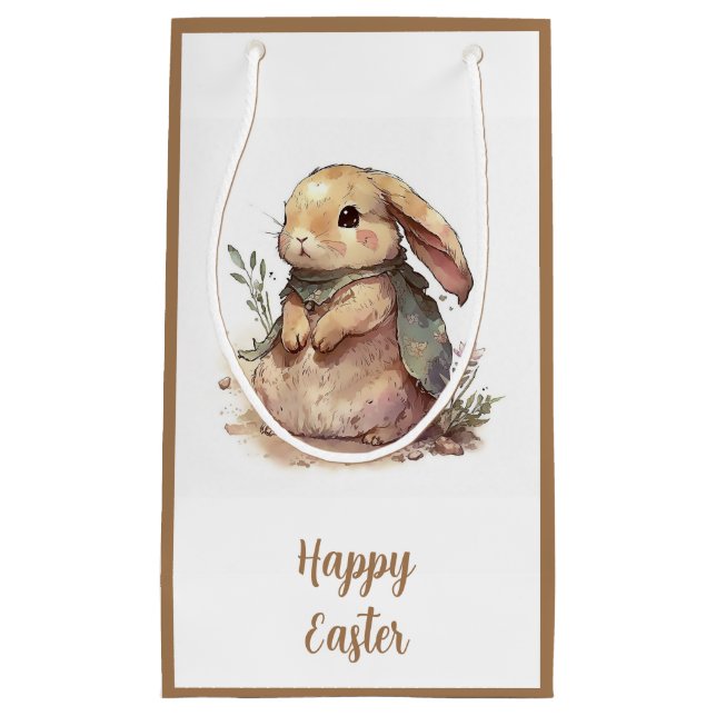 Petit Sac Cadeau Joli lapin de Pâques (Devant)
