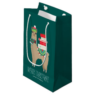 Petit Sac Cadeau Joli Noël Alpaca