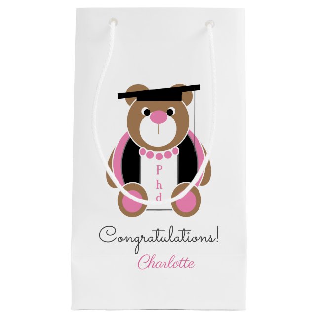 Petit Sac Cadeau Joli teddy phd (Devant)