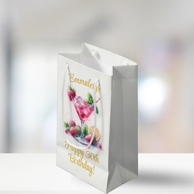 Petit Sac Cadeau Jolie en rose 30e anniversaire fête (Créateur téléchargé)