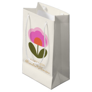 Petit Sac Cadeau Jolie Fleur Scandinave Personnalisée Un Cadeau De