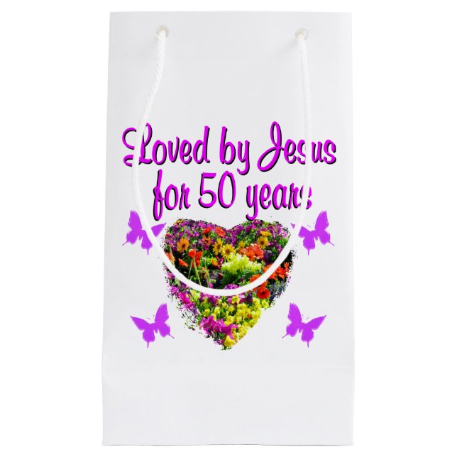 PETIT SAC CADEAU JOLIE PURPLE 50E ANNIVERSAIRE CONCEPTION (Devant)