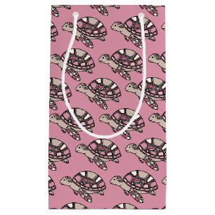Petit Sac Cadeau Jolie tortue de mer rose