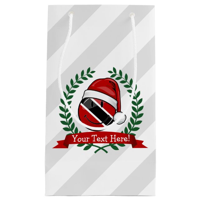 Petit Sac Cadeau Jolly Trinidad Drapeau style Noël (Devant)