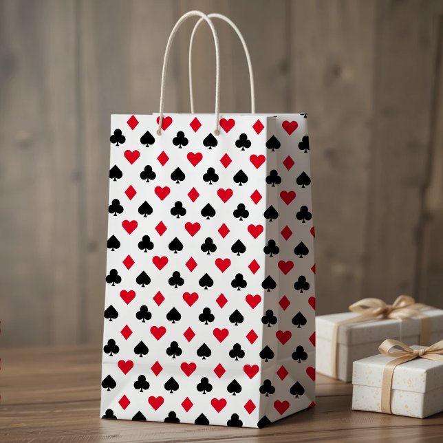 Petit Sac Cadeau Jouer un Motif de carte (Playing Card Suit Pattern Small Gift Bag
)