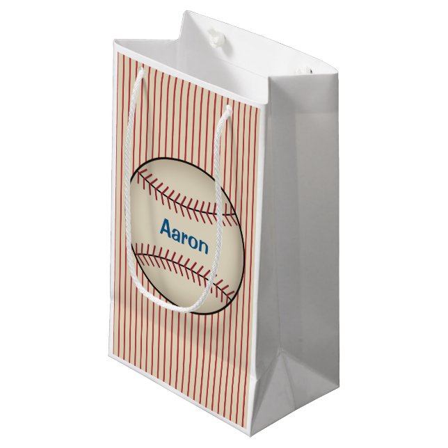 Petit Sac Cadeau Jour d'anniversaire de baseball Vintage personnali (Devant Angle)