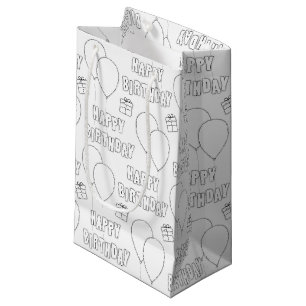 Petit Sac Cadeau Joyeux anniversaire avec un Arrière - plan blanc