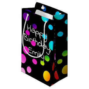 Petit Sac Cadeau Joyeux Anniversaire Rainbow Dots