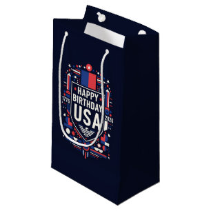 Petit Sac Cadeau Joyeux anniversaire USA 250
