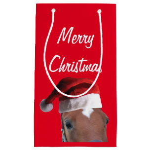 Petit Sac Cadeau Joyeux Cheval de Noël