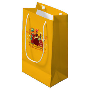 Petit Sac Cadeau Joyeux Kwanzaa 3 Dames Jaunes