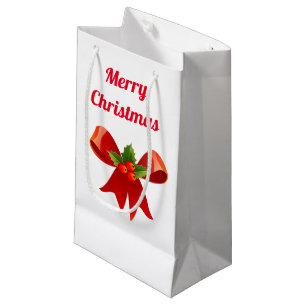 Petit Sac Cadeau Joyeux Noël à Red Bow