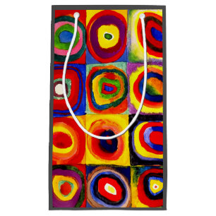 Petit Sac Cadeau Kandinsky Farbstudie Quadrate Cercles Art
