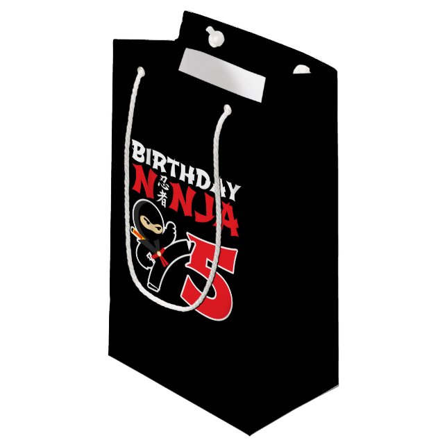 Petit Sac Cadeau Kids Birthday Ninja (Devant Angle)