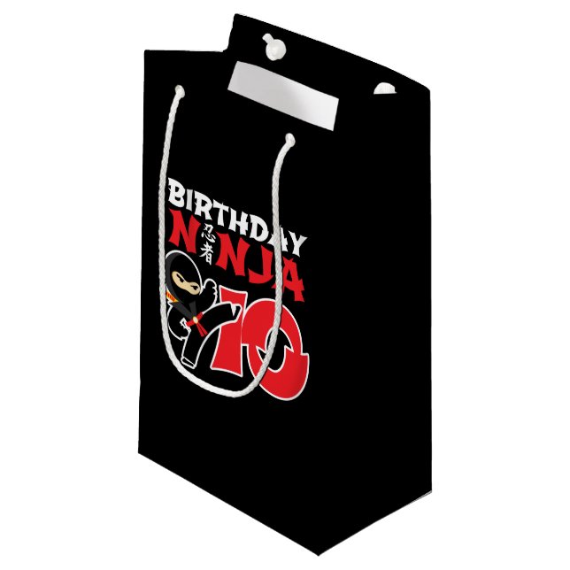 Petit Sac Cadeau Kids Birthday Ninja (Devant Angle)