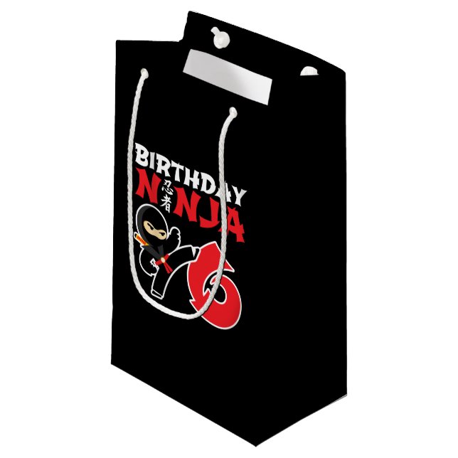 Petit Sac Cadeau Kids Birthday Ninja (Devant Angle)
