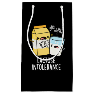Petit Sac Cadeau Lactose Intolérance Funk Milk Pun Dark BG