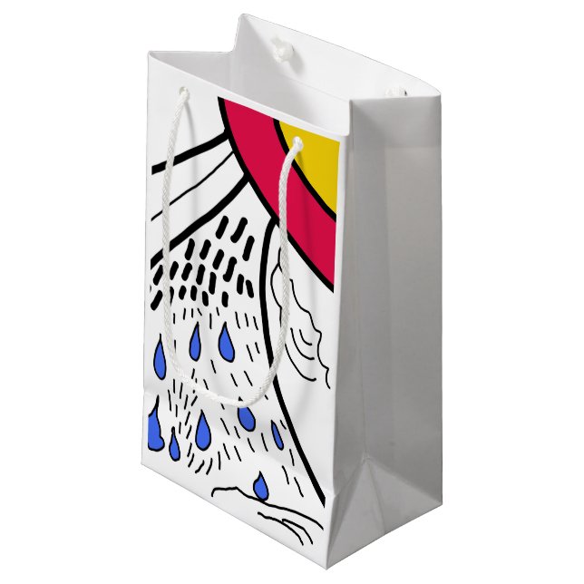 Petit Sac Cadeau Laisser la pluie (Devant Angle)