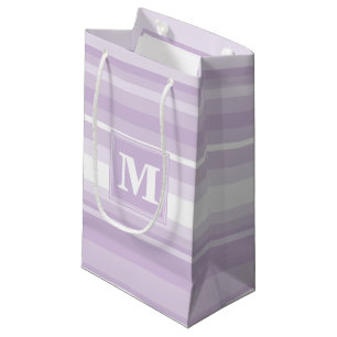 Petit Sac Cadeau Landes violettes de chardon monogramme