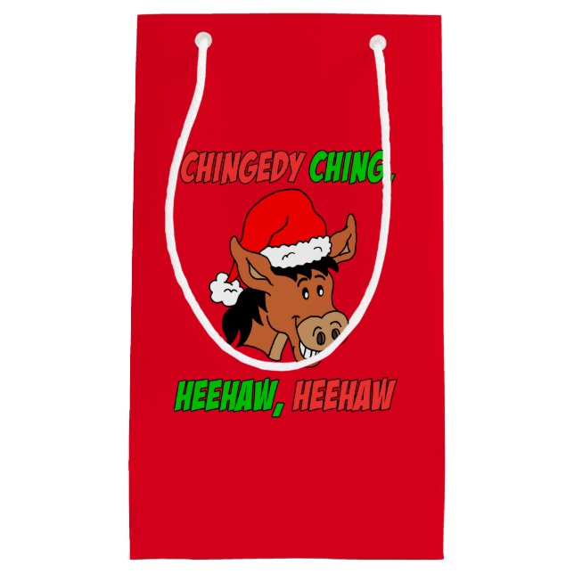 Petit Sac Cadeau L'âne de Noël italien Chingedy Hee Haw (Devant)