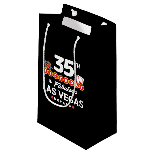 Petit Sac Cadeau Las Vegas Birthday Party (Devant Angle)