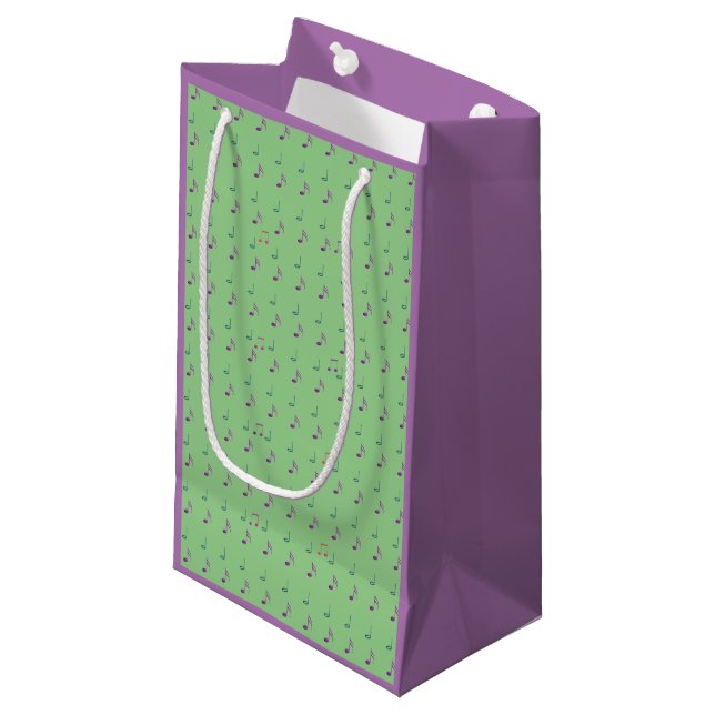 Petit Sac Cadeau Lavande & Vert - Amusants (Devant Angle)