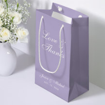 Lavender Mariage Script Love Merci Simple Purple