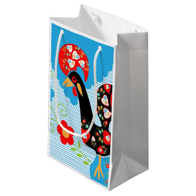 Petit Sac Cadeau Le Coq du Portugal (Devant Angle)